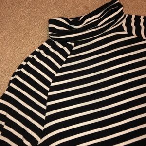 Striped turtleneck